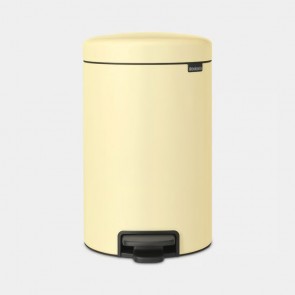 Koš s stopalko NewIcon, 12L - nežno rumena