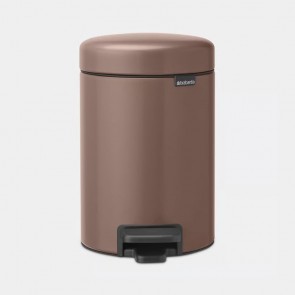 Koš s stopalko NewIcon, 3L - satenasta taupe barva