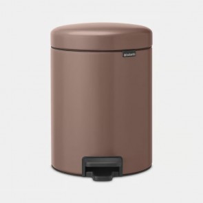 Koš s stopalko NewIcon, 5L - satenasta taupe barva