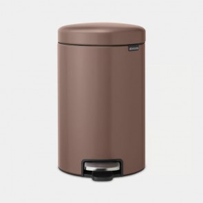 Koš s stopalko NewIcon, 12L - satenasta taupe barva