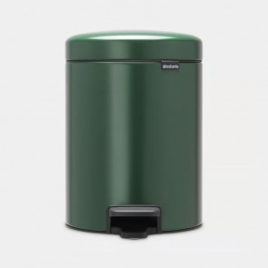Koš s stopalko NewIcon, 5L - temno zelena