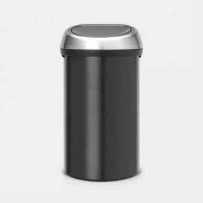 Koš z odpiranjem na dotik, 60L - mat črn
