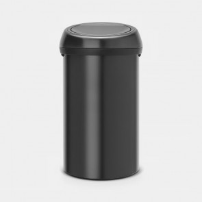 Koš z odpiranjem na dotik, 60L - mat črn