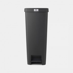 Koš s stopalko StepUp 40L - temno siva