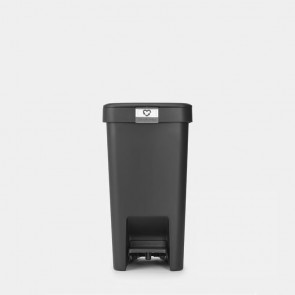 Koš s stopalko StepUp 10L - temno siva