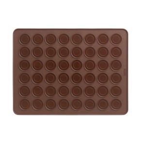 Silikonska podloga za peko makronov 40 cm – Rjava