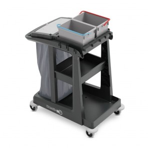 Delovni voziček ReFlo ECO-Matic EM1 z 2 x 10-litrskima vedroma